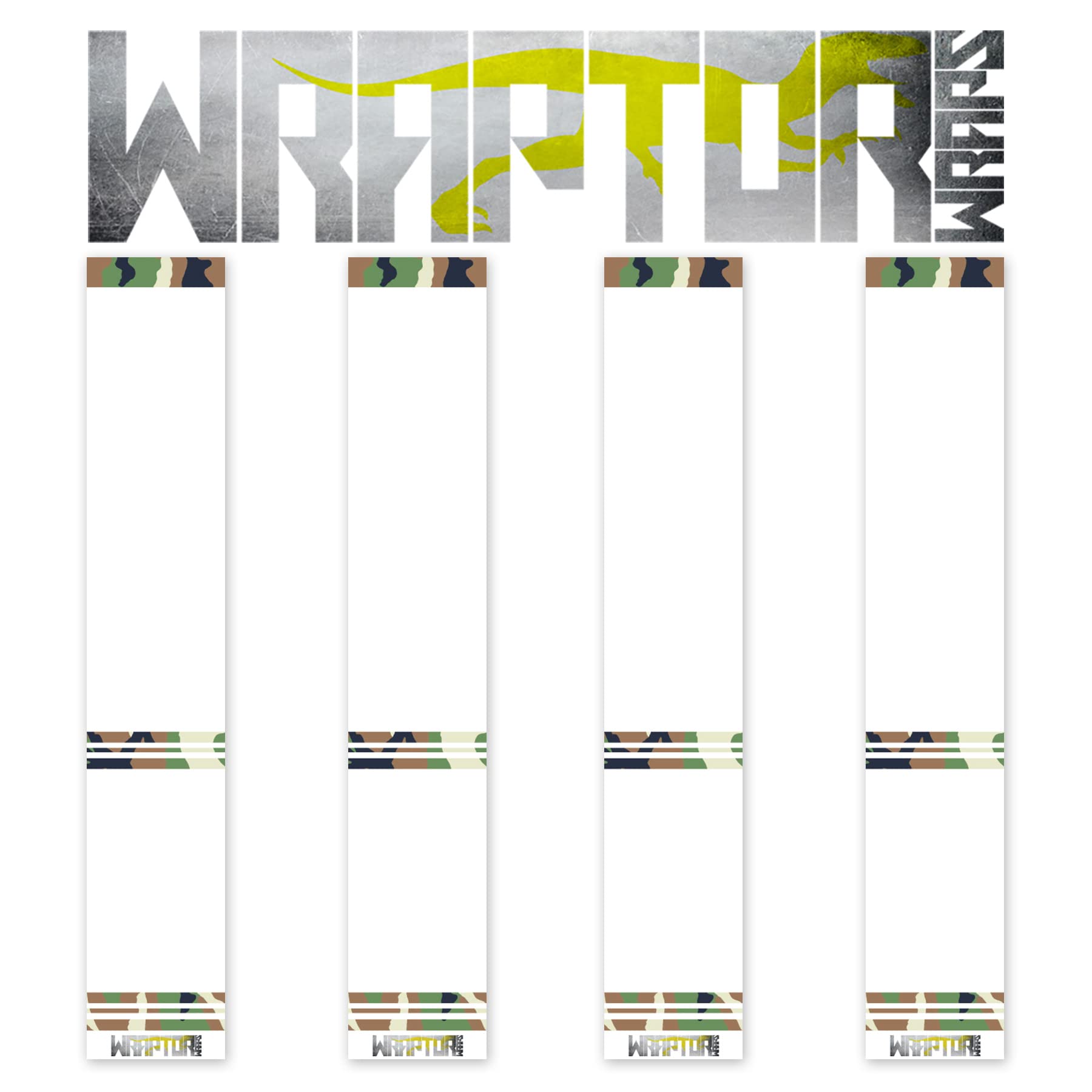 na-1 Wraptor Wraps Archery Arrow Wraps - Woodland Camo Arrow Wraps - Bands Wrap Design - Pack of 13-100mm Length - Small Width