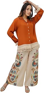 SHANTVAN GALLERY Co Ord Set for Women Stylish Card Set Dress for Women Trendy Top with Plazo Pant Ladies Coord Outfit Mode... Price In India