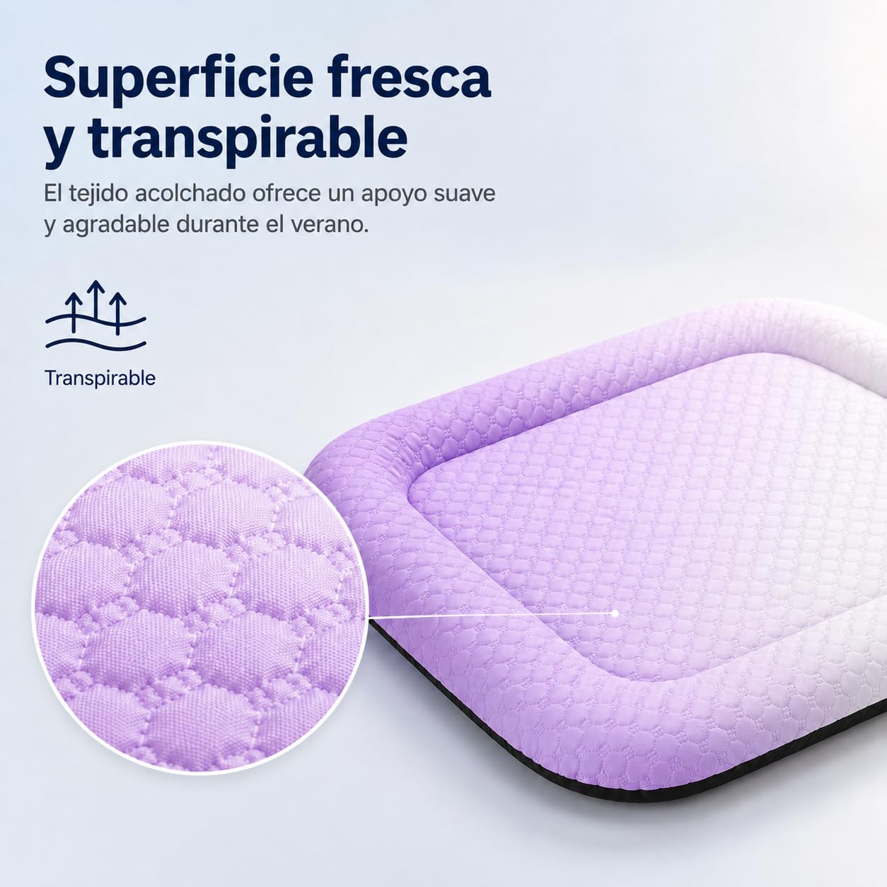 Cama Refrescante para Perros y Gatos con Bordes ，Amarillo：Large