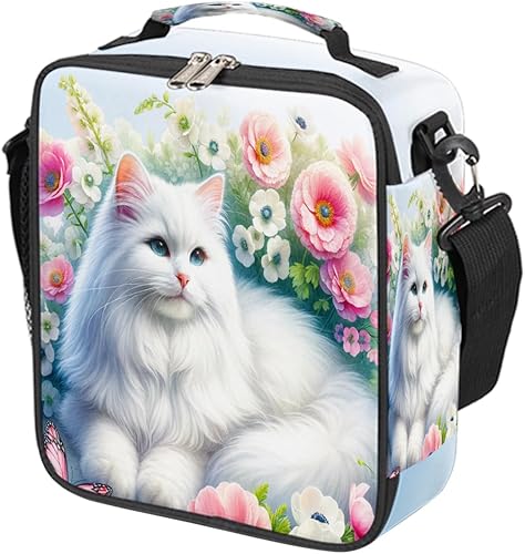 Miniatura 15 de Lonchera con diseño de unicornio y galaxia arcoíris para niños y niñas, bolsa de almuerzo aislada con correa ajustable para el hombro, reutilizable,