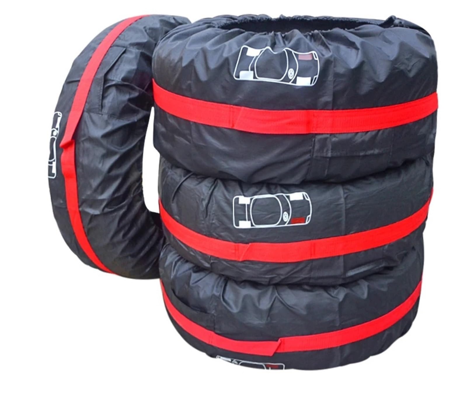 Reifenschutzhülle 4 Teile/los Auto Ersatz Reifen Abdeckung Auto Rad Reifen Lagerung Taschen Staubdichte Schutzhülle Reifentaschen(T0015 4pcs 13-16inch)
