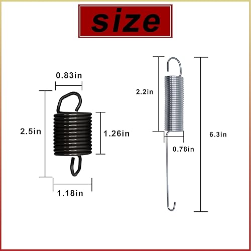 Miniatura 4 de 3 resortes de suspensión WP63907, 1 resorte de contrapeso W10250667, 3 piezas de 285744 kit de lavadora de almohadilla de desgaste para bañera