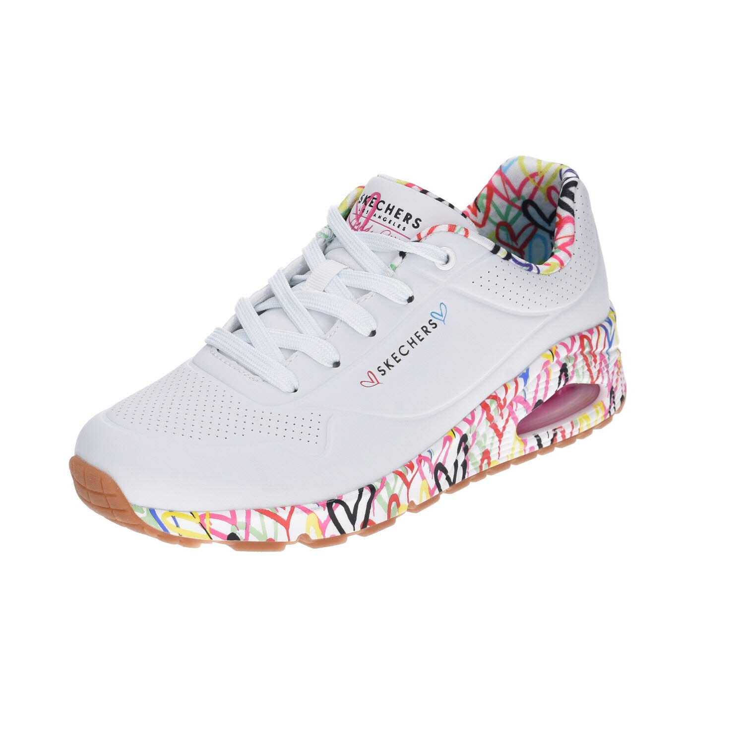 Skechers Uno Loving Love, Scarpe da ginnastica Donna, Bianco White Multicolor, 39.5 EU