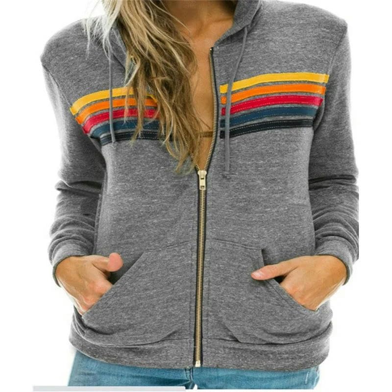 Zip Hoodie Stripe Zipper Hoodie Nation Long Sleeve Elastic Pullover Hoodie Sweatpants Sports Jacket2