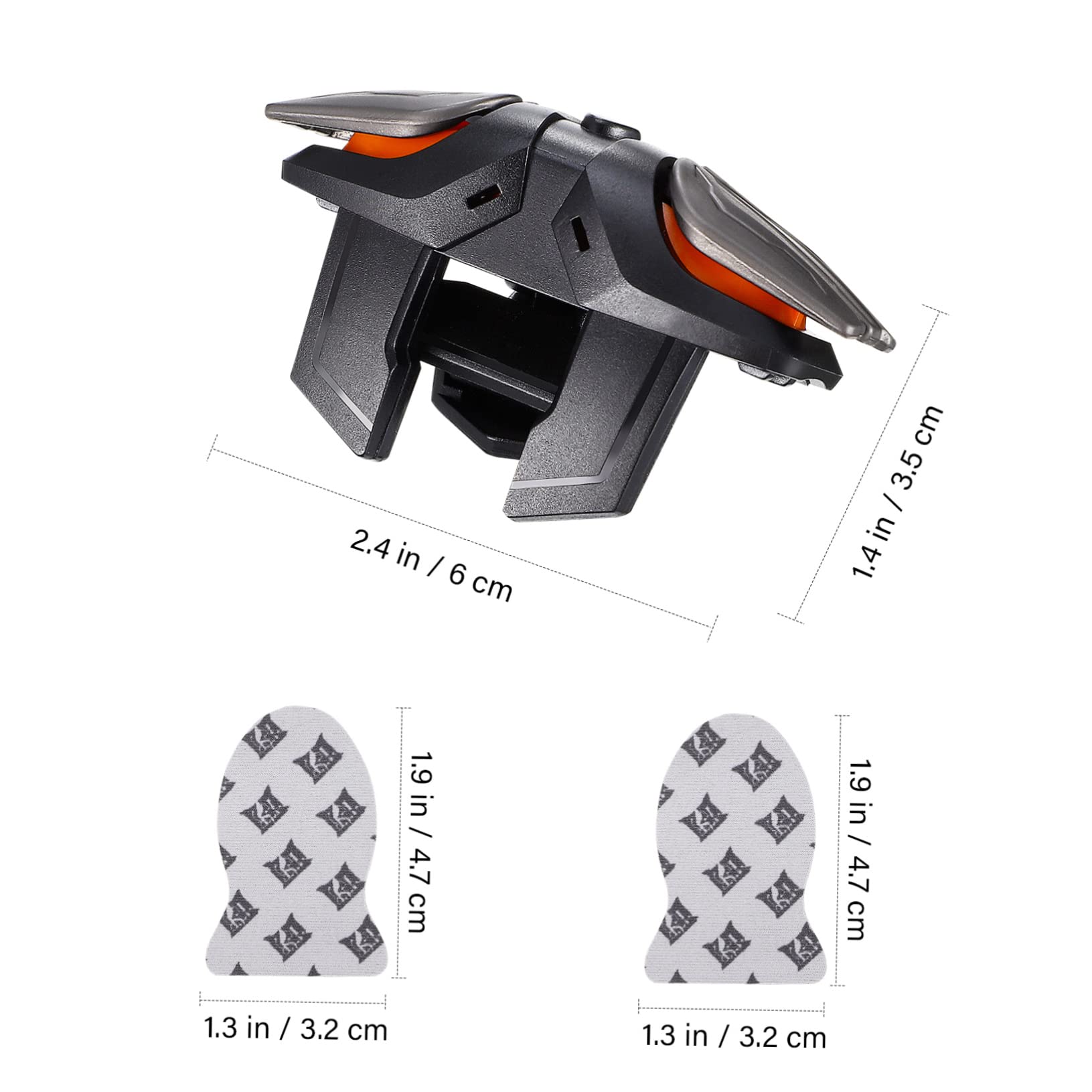 Mikinona Zubehör und Bildschirmschutz aus ABS Kunststoff Hoher Empfindlichkeit Gaming Controller mit Trigger und Handschuhen Inklusive Ladekabel für Mobiles Spielen Smartphones