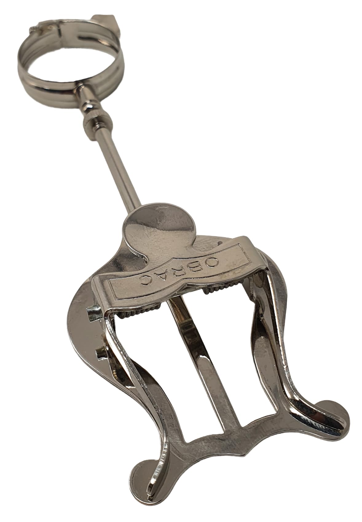 ROCKSTAR MUSIC - Atril de Lira Marcha Requinto y Clarinete, R1211 de Metal para fijar al cuerpo, porta partituras para Instrumento de Viento, con argolla, color Plateado