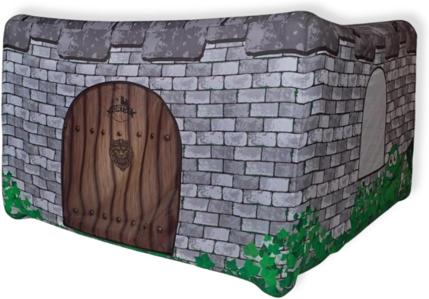 Castle Inflatable Fort, Indoor Outdoor Play Structure, 5x5x3 Feet, with Hand Pump, Machine Washable, for Ages 3+