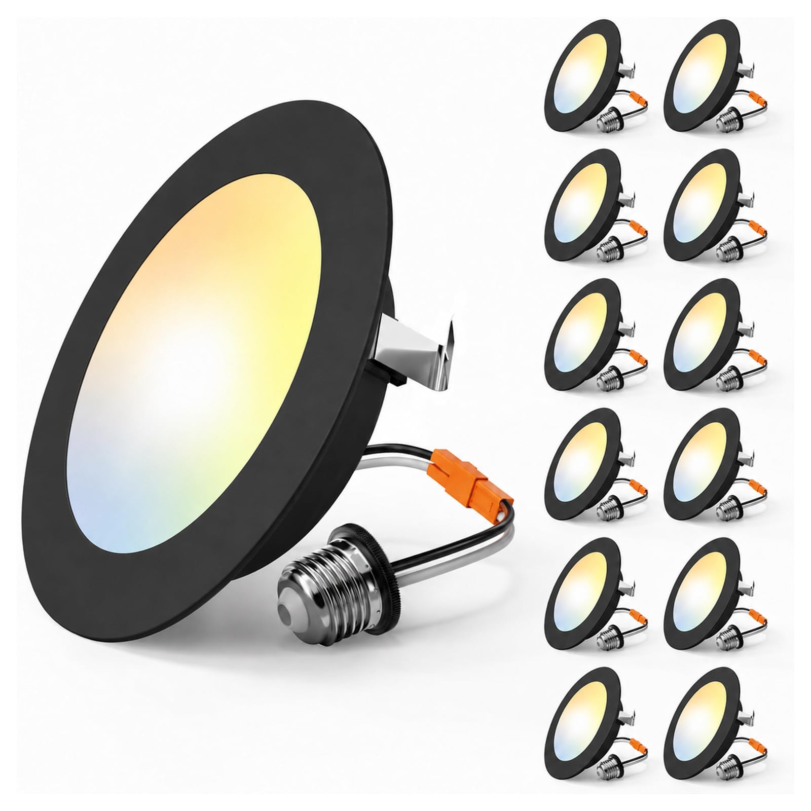 Amico LED Recessed Lights - 12 Pack, 5CCT -9