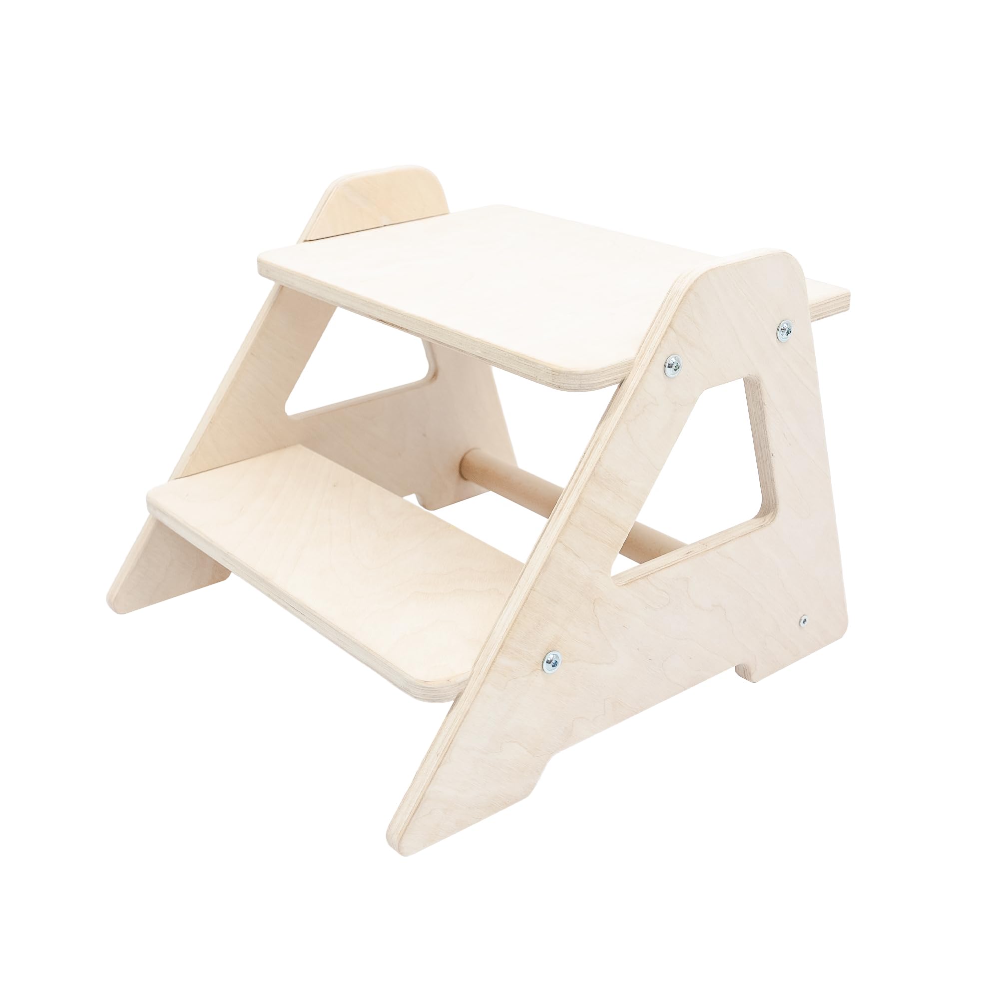 MAMOI® Le Tabouret pour Enfants à Deux Niveaux en Bois Nature | Le marchepied Moderne pour Enfants | Le Tabouret pour Enfants sûr et Universel, 2 Niveaux | 100% ECO | Fabriqué en UE