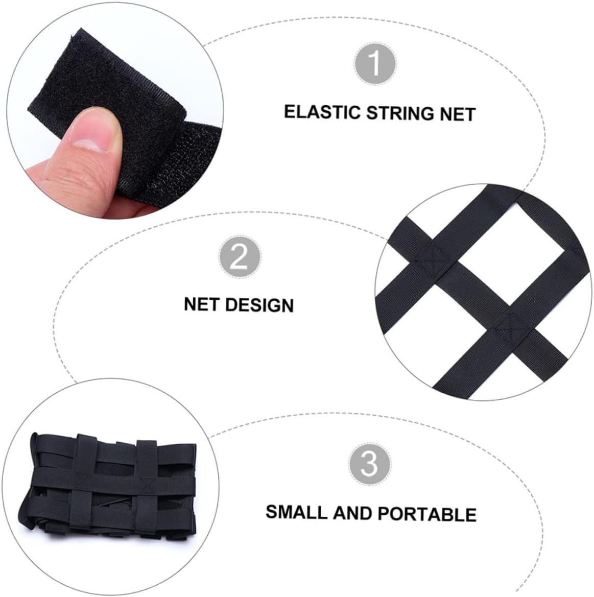 Cabilock 2-Piece Nylon Car Roof Mesh Cargo Nets for Vehicle Rooftop Storage Elastic Luggage Organizer 8 Compartments Suitable for SUVs and Trucks