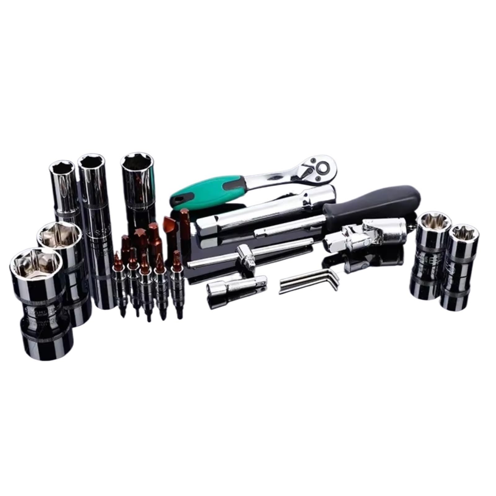 Jeu clés Mixtes à Cliquet en 108 Pièces De Manchon Combinaison Boîte À Outils Voiture Clé Ensemble Outil De Réparation Maison Trousse À Outils Avec Outils À Main