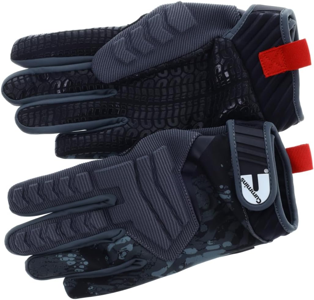 Cummins Pro Mechanic Glove - Professional Tool Grip Mechanics Work Gloves for Men Women with Impact Protection, XL, Black and Gray