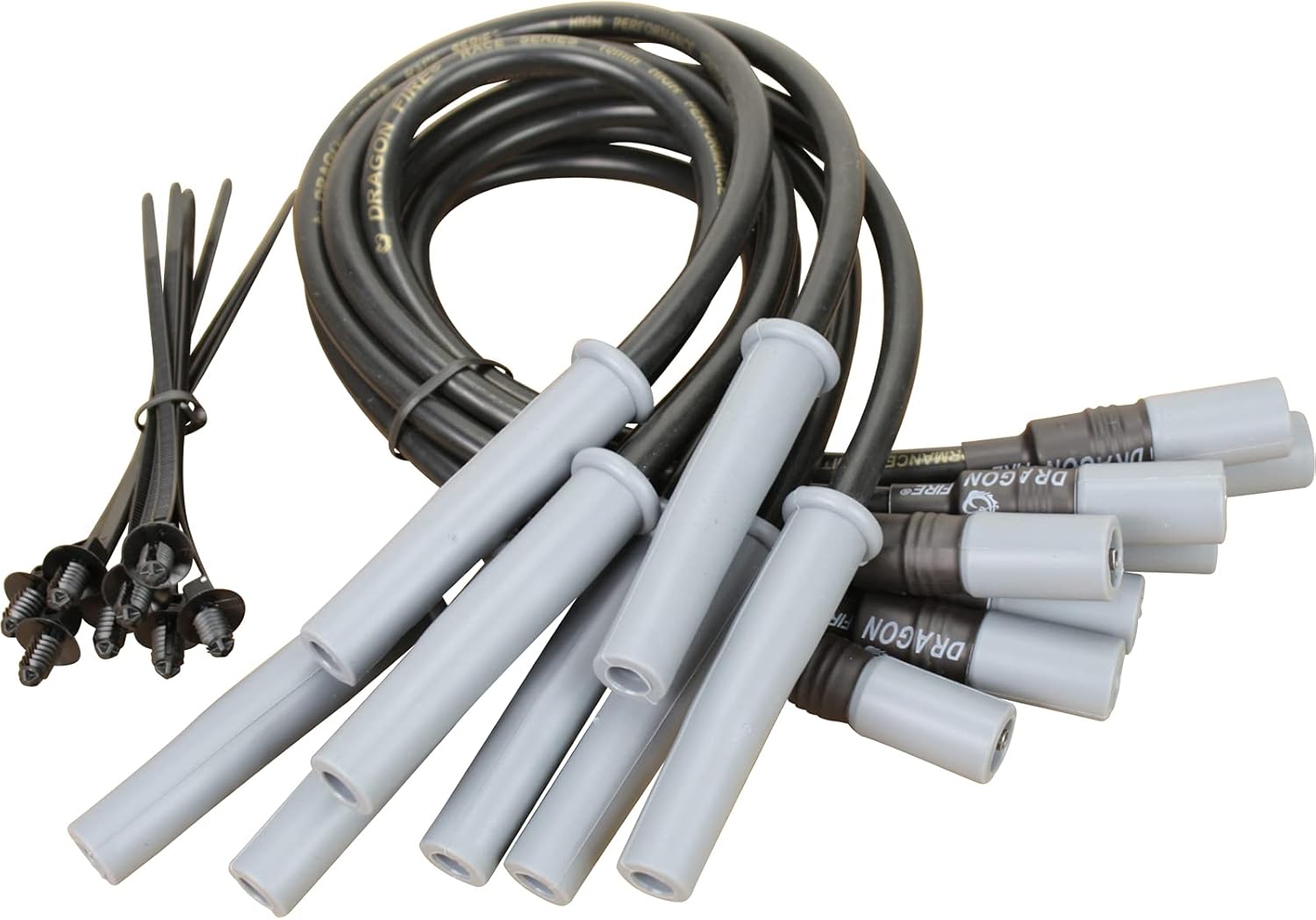 AIP Electronics Dragon FIRE Performance Power Pack Complete with Ignition Coils and Low Ohm Spark Plug Wires Compatible with 2010-2017 Ford F-150 SVT Raptor F-250 F-350 6.2L V8 OEM Fit Kit-1240