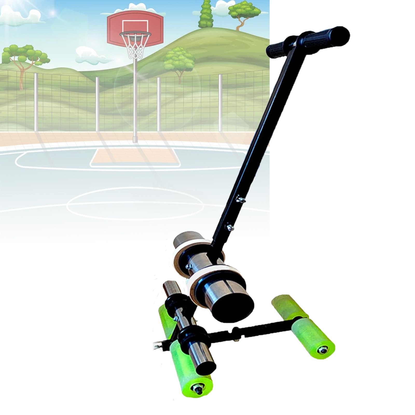 asdchZen Basketball Court Kit For Concrete,Pickleball Court Marking Kit,Floor Tape Applicator, Asphalt Or Concrete, For Line Marking/Spray Painting,Circle Drawing Tool, Basketball Courts Driveway