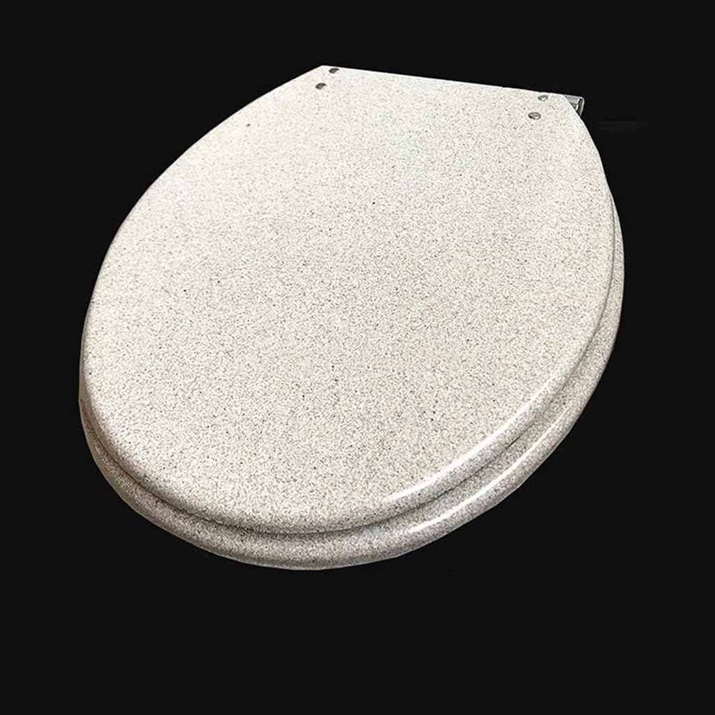 European Universal Resin Toilet Seat Cover, Thickened Vintage Slow-Close Seats Lid