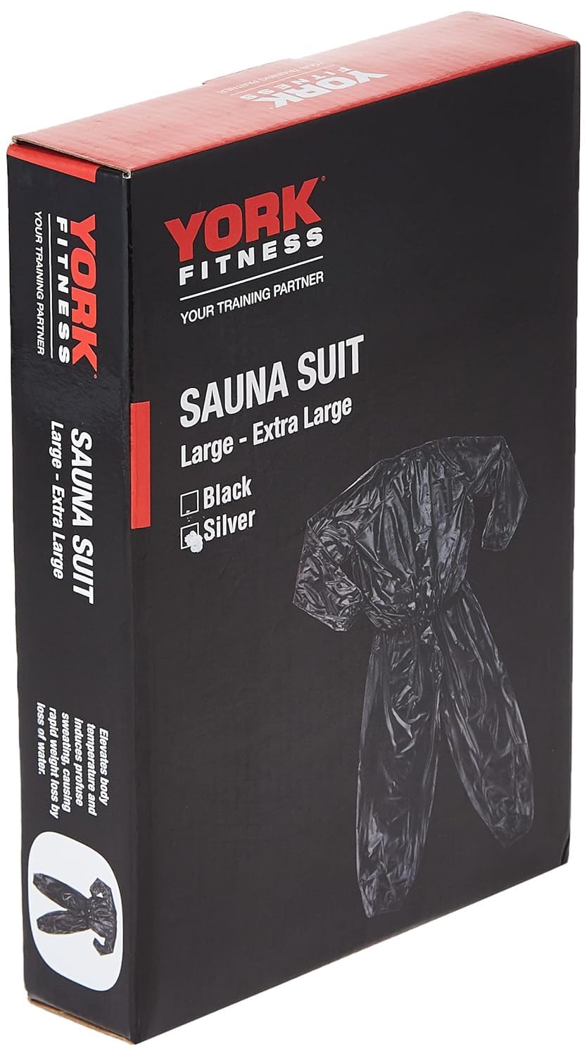 YorkFitness L/XL Sauna Suit, Silver - 60497