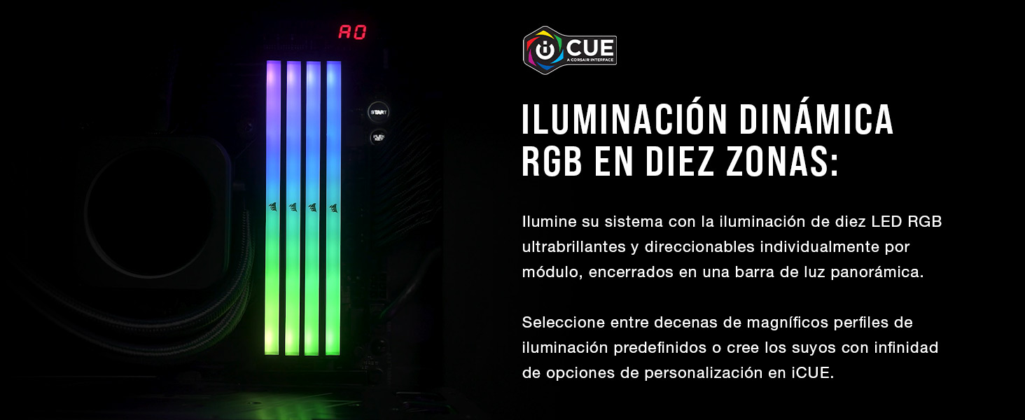 Corsair VENGEANCE RGB DDR5 32GB (2x16GB) 6200Mhz C36 Memoria per Desktop (Regulación de Voltaje a Bordo, perfiles XMP 3.0 Personalizados, Factor de Forma Compacto, Optimizadas para Intel) Blanco