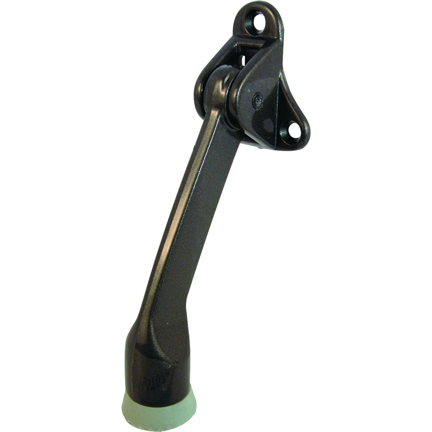 Sentry Supply 658-1002 Door Holder, 4 In. Drop Down, Zinc Diecast, Bronze Plated, Black Rubber Foot (Single Pack)
