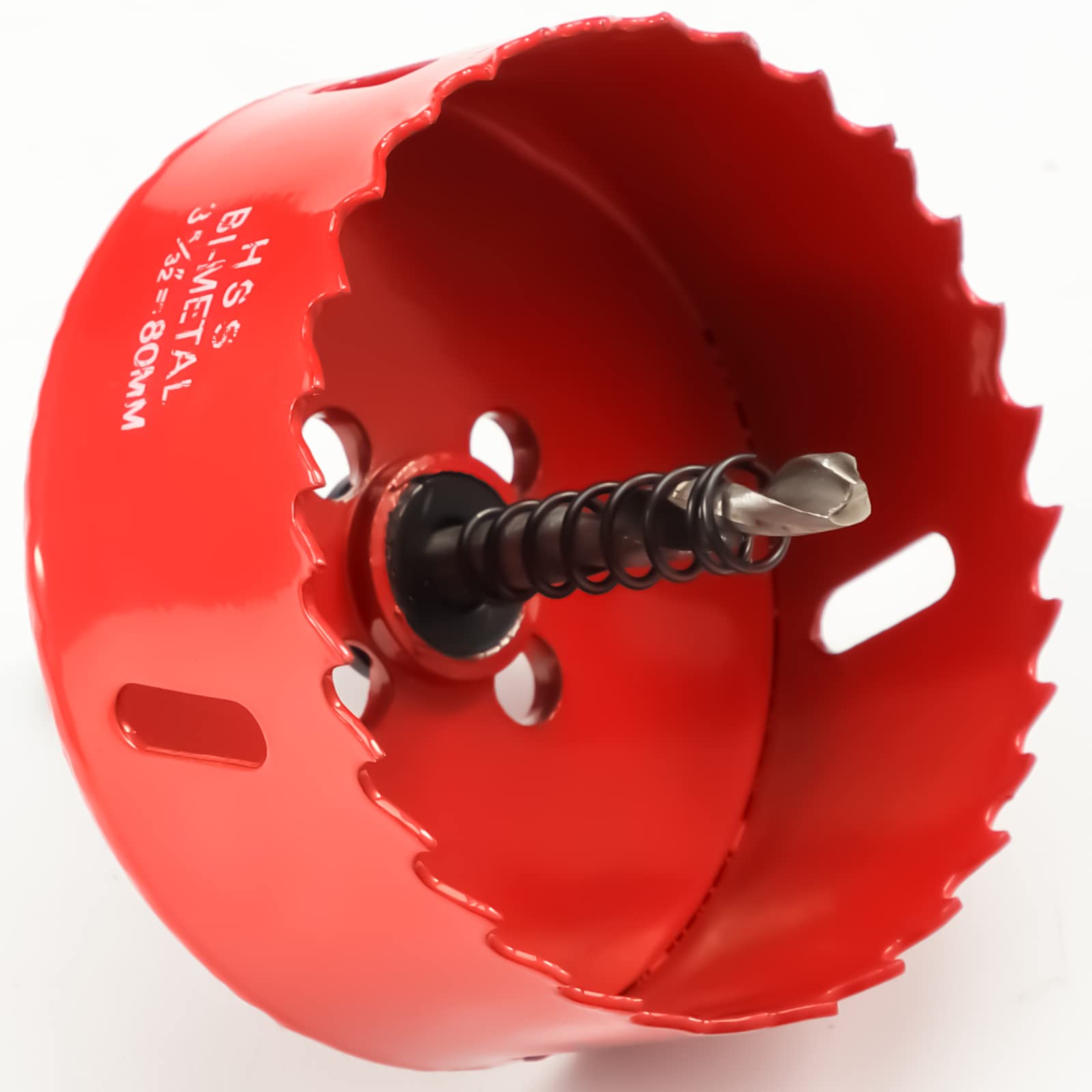 Hole Saw 80 mm, Bi-Metal Cutting Depth HSS M 42 Hole Cutter for Cutting Plastic, Drywall, Plasterboard and Soft Metal Sheet