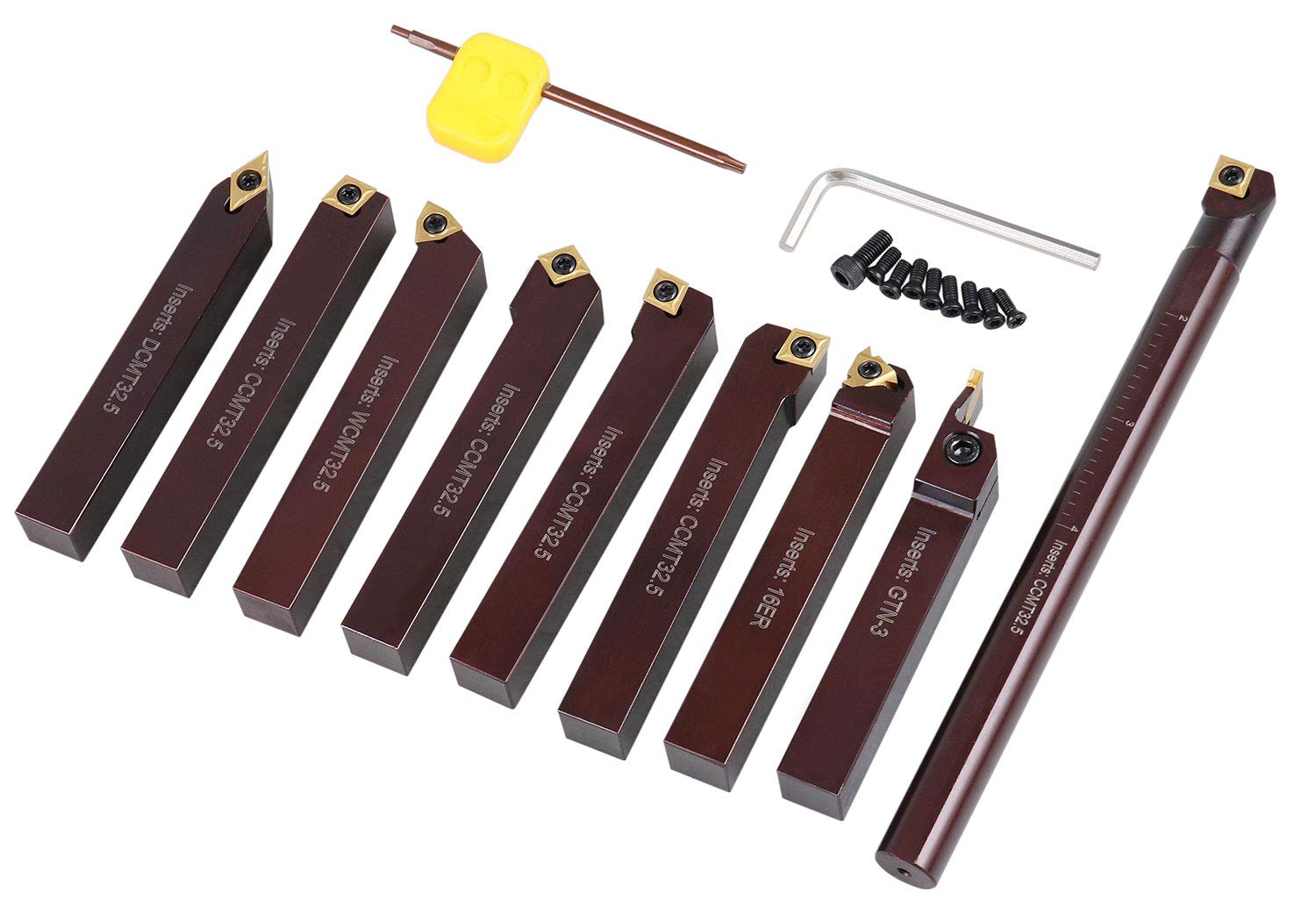 Accusize 5/8 in Shank Indexable Carbide Turning Tool Set, 2988-0058 — Amazon image 6
