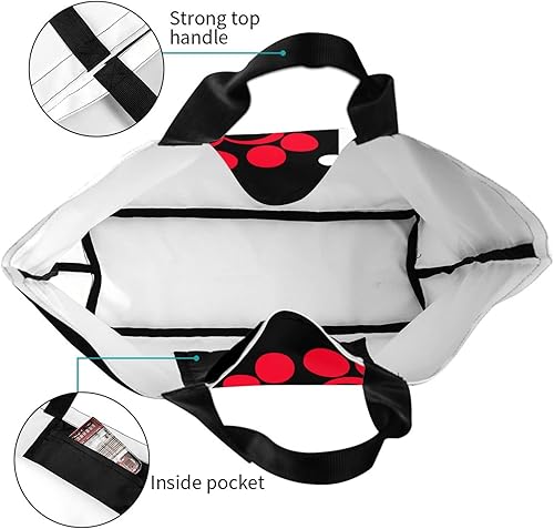 Miniatura 5 de I Love My Dog Paw - Bolso de lona ligero para mujer, bolsa de compras reutilizable