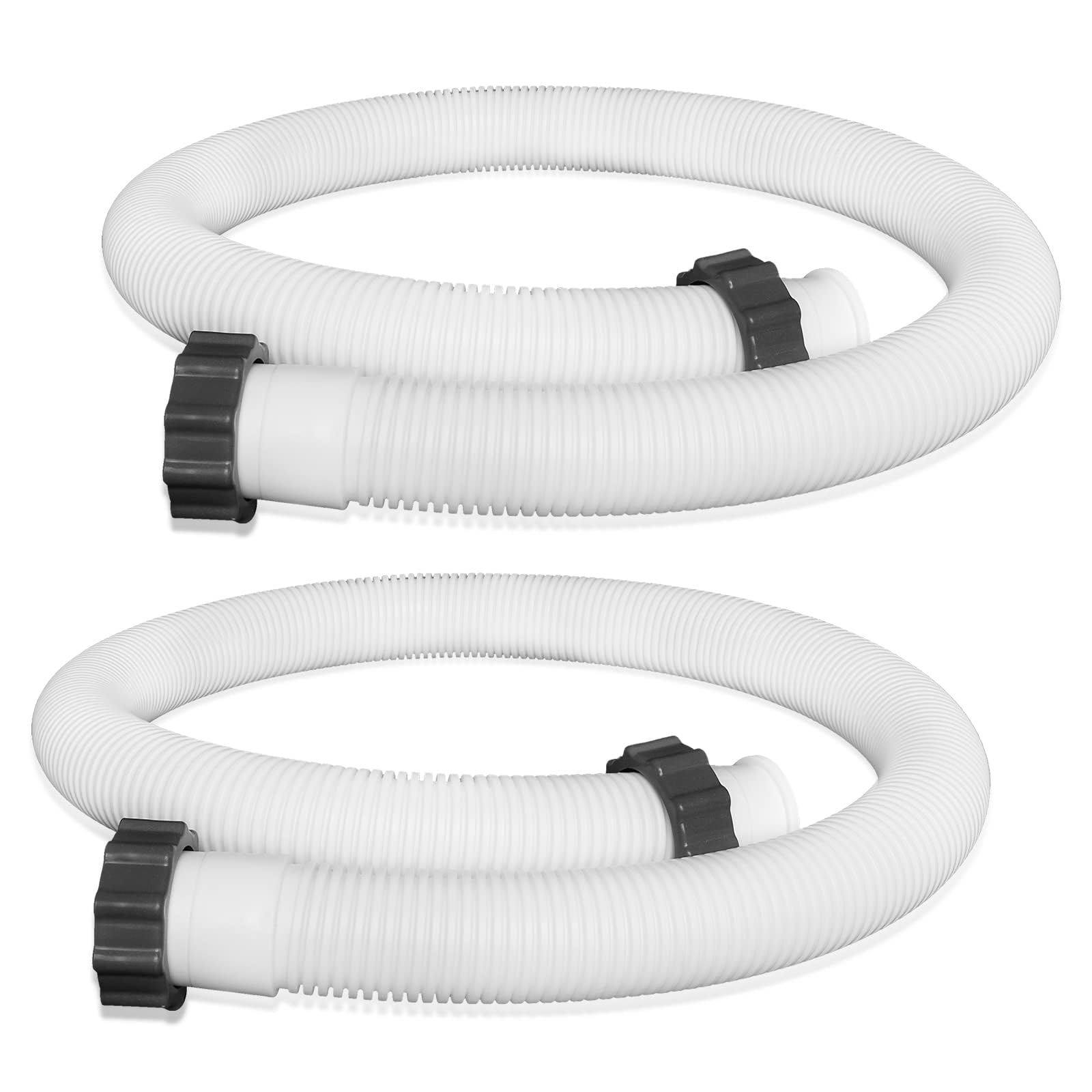 Excefore Pool Pump Hoses - 1.5" Diameter, 59" Long, Pool Replacement Hose for Above Ground Pools, Compatible with Intexx, Coleman Filter Pumps, Sand Filters & Saltwater Systems 2 Pack