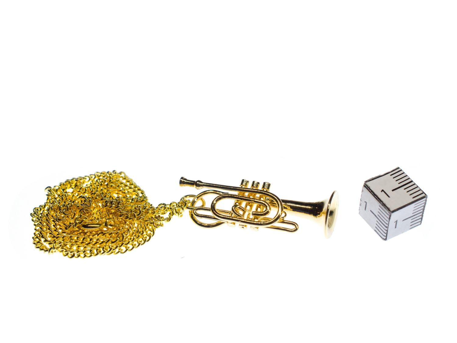 Miniblings Cornet Collana Corno Strumento Strumento di Ottone Orchestra - Fatto a Mano Gioielli - Argento Catena a Maglia