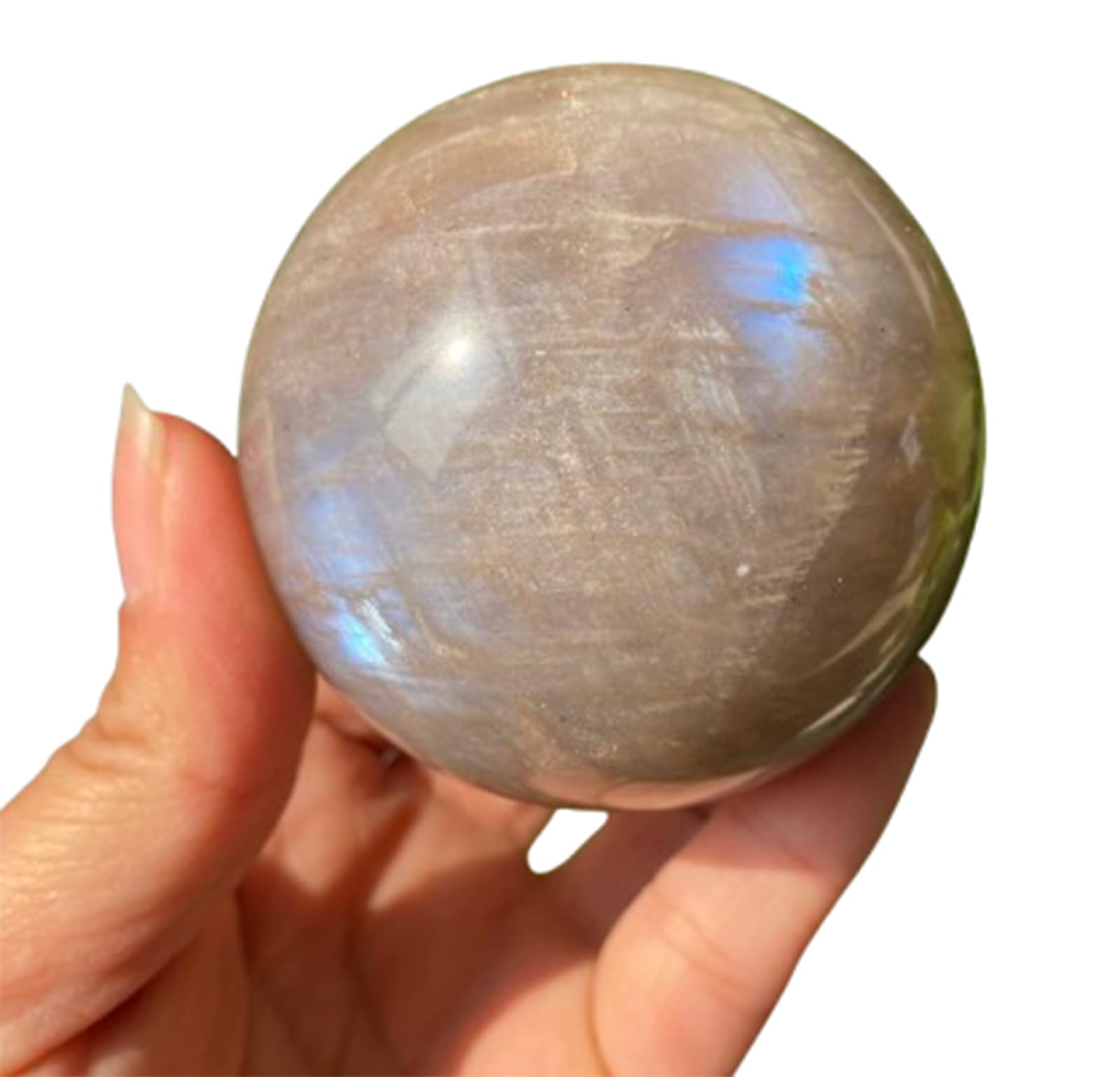 AARTERZZA Moonstone Quartz Sphere Crystal Ball,Feng Shui Decoration Small Magic Balls Stones for,Home Decor,Gifts,50~55mm