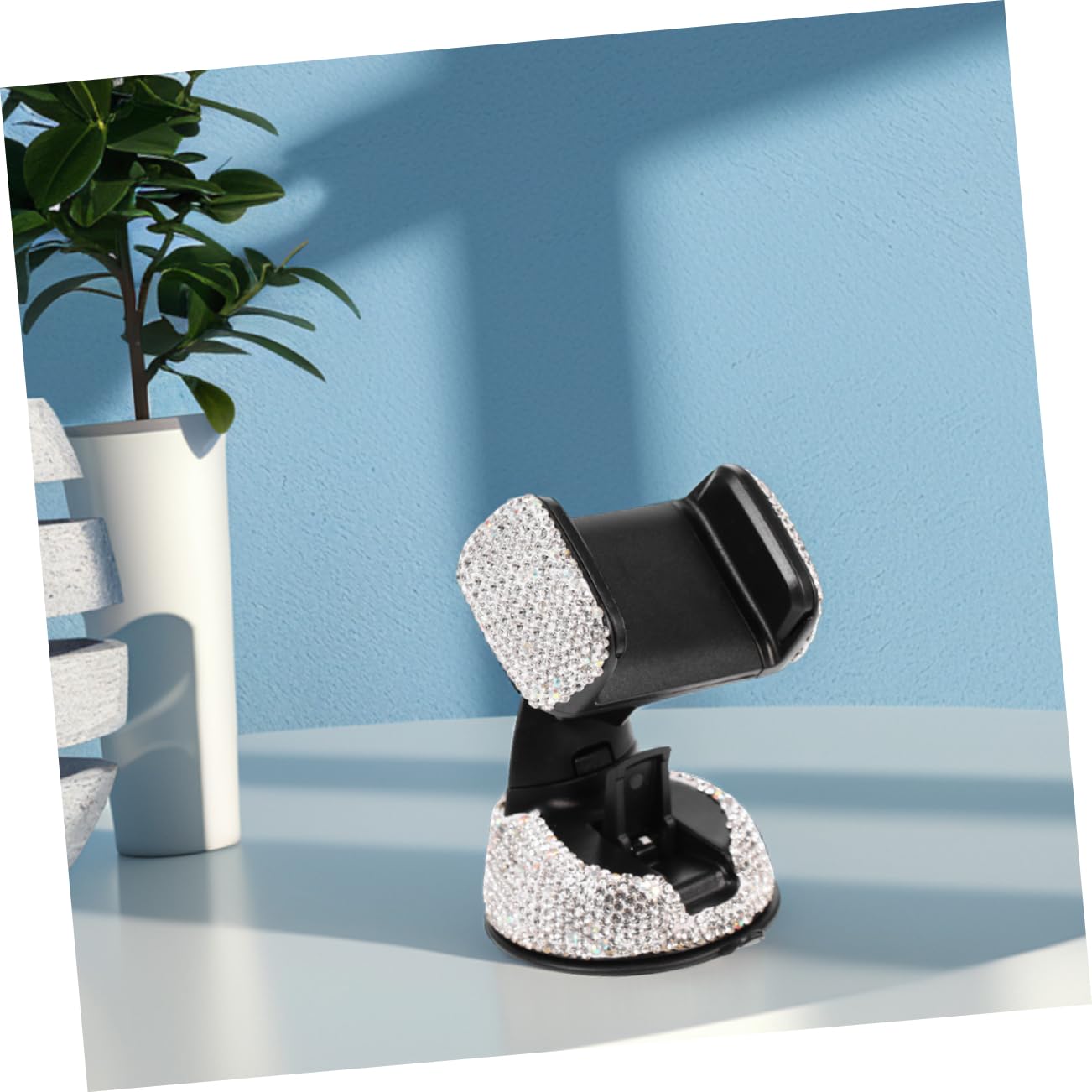 2pezzi Supporto Per Telefono Da Auto Supporto Ventola e Cruscotto Design Elegante Con Strass Compatibile Con Smartphone Accessorio Carino e Pratico Per La Navigazione Chiamate