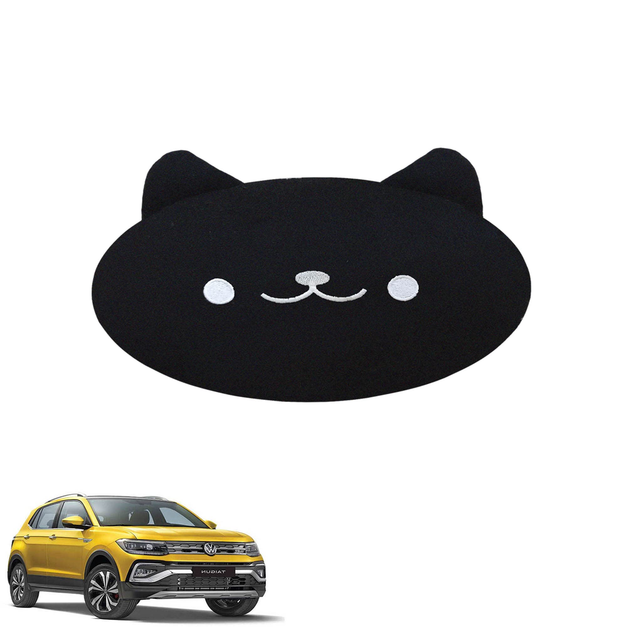 AutokraftZ Black Neck Rest Car & Univarsal Cushions (Pack of 1) Ak240