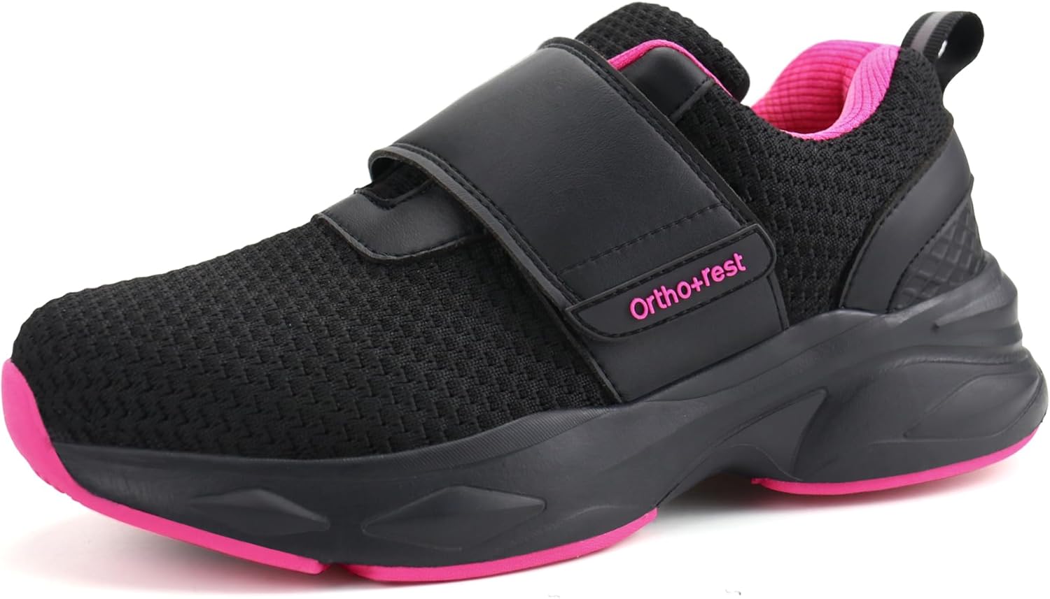 Ortho rest Diabetische schoenen voor dames, met verstelbare sluiting, orthopedische wandelschoenen, oedeem schoenen voor gezwollen voeten, grijs, 43 EU