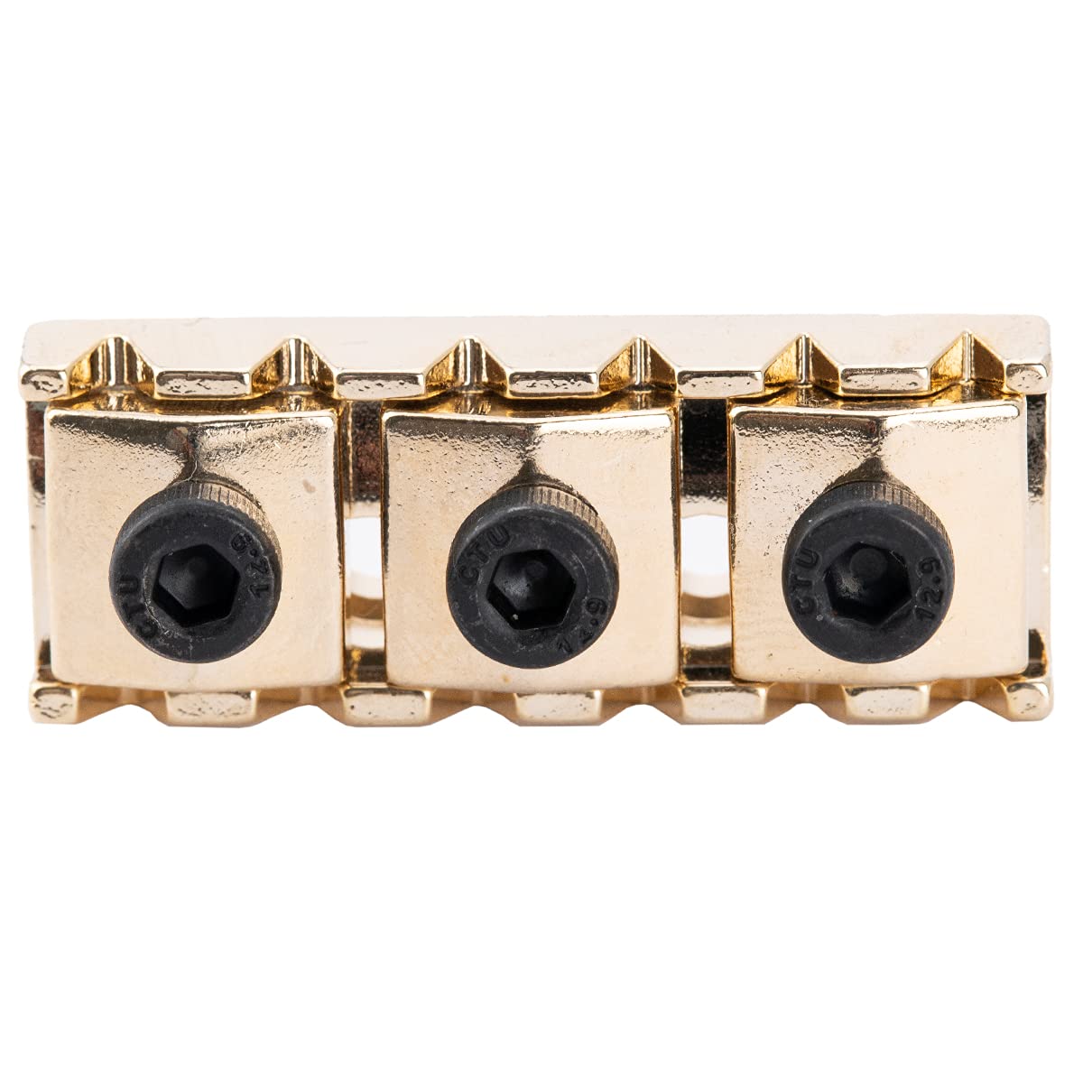 Musiclily Pro 42mm Steel Guitar R2 Locking Nut String Lock for Floyd Rose Tremolo Bridge Electric Guitar, Gold - Image 3