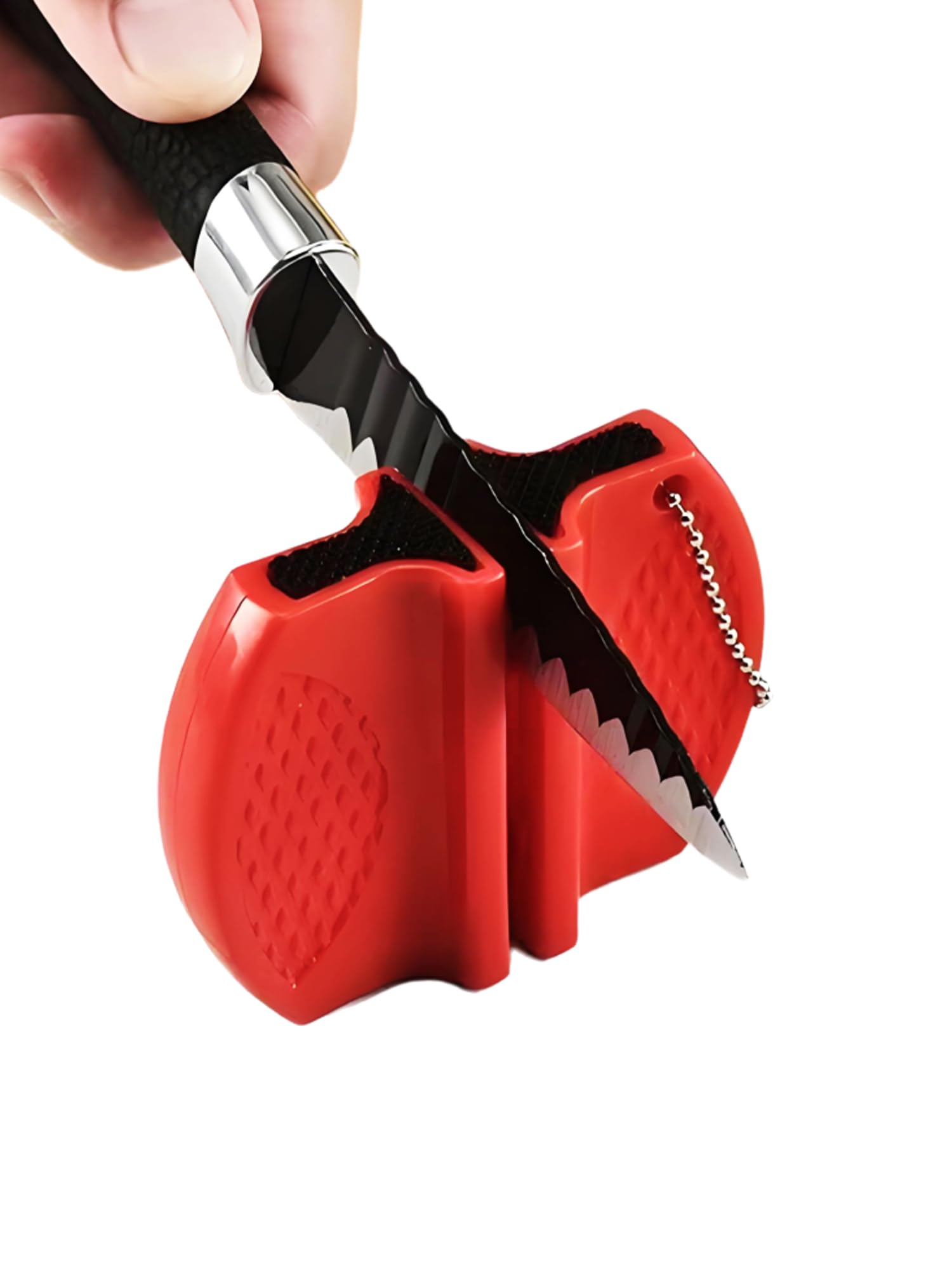 Portable Kitchen Knife Sharpener Thick Fine 2-Stage Mini Pocket Knife Sharpening Tool for Mountaineering Camping Travel or Outdoor