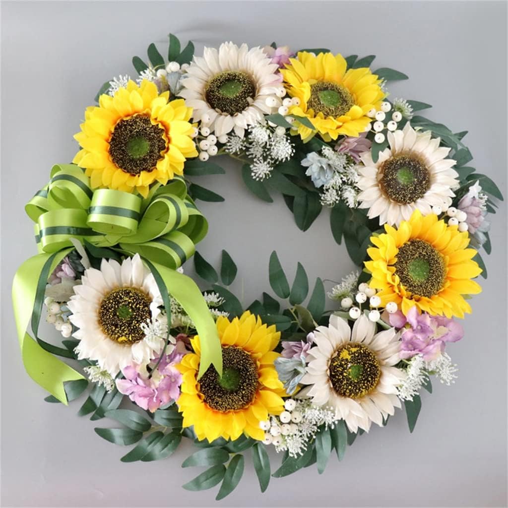 Simulated Sunflower Wreath Decoration Bee Festival Home Courtyard Door Wall Decoration
