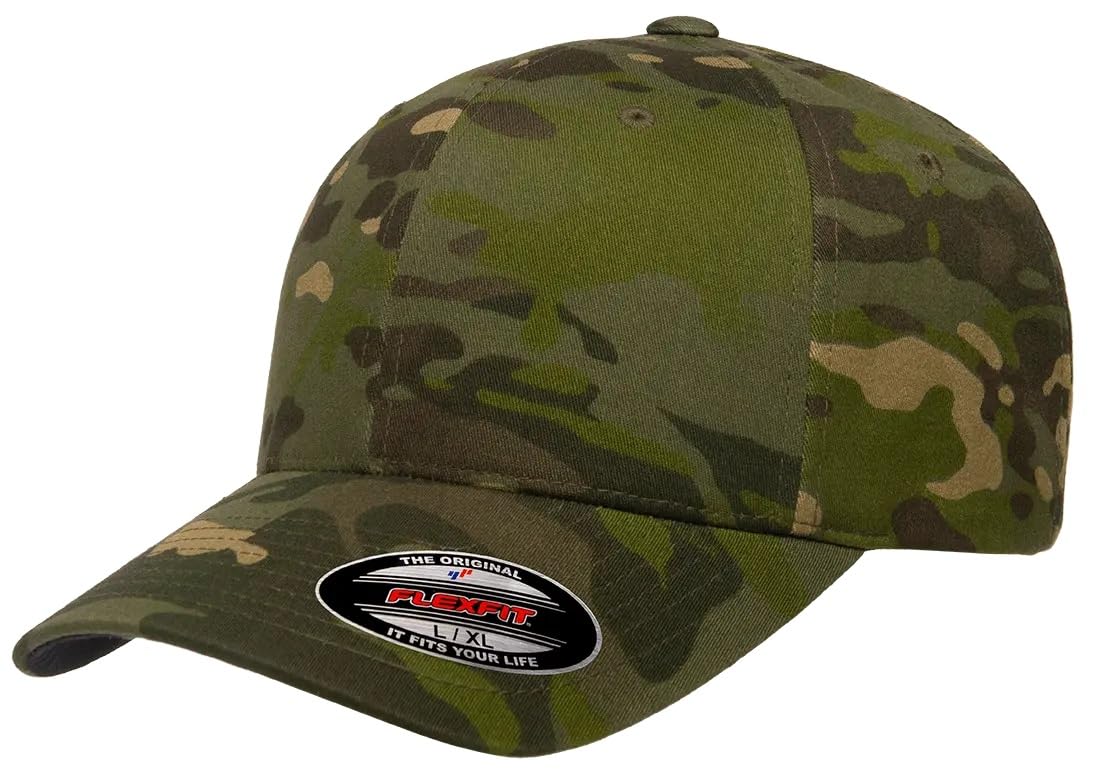 Flexfit Men's Athletic Baseball Fitted Cap, Multicam Tropic, XX-Large