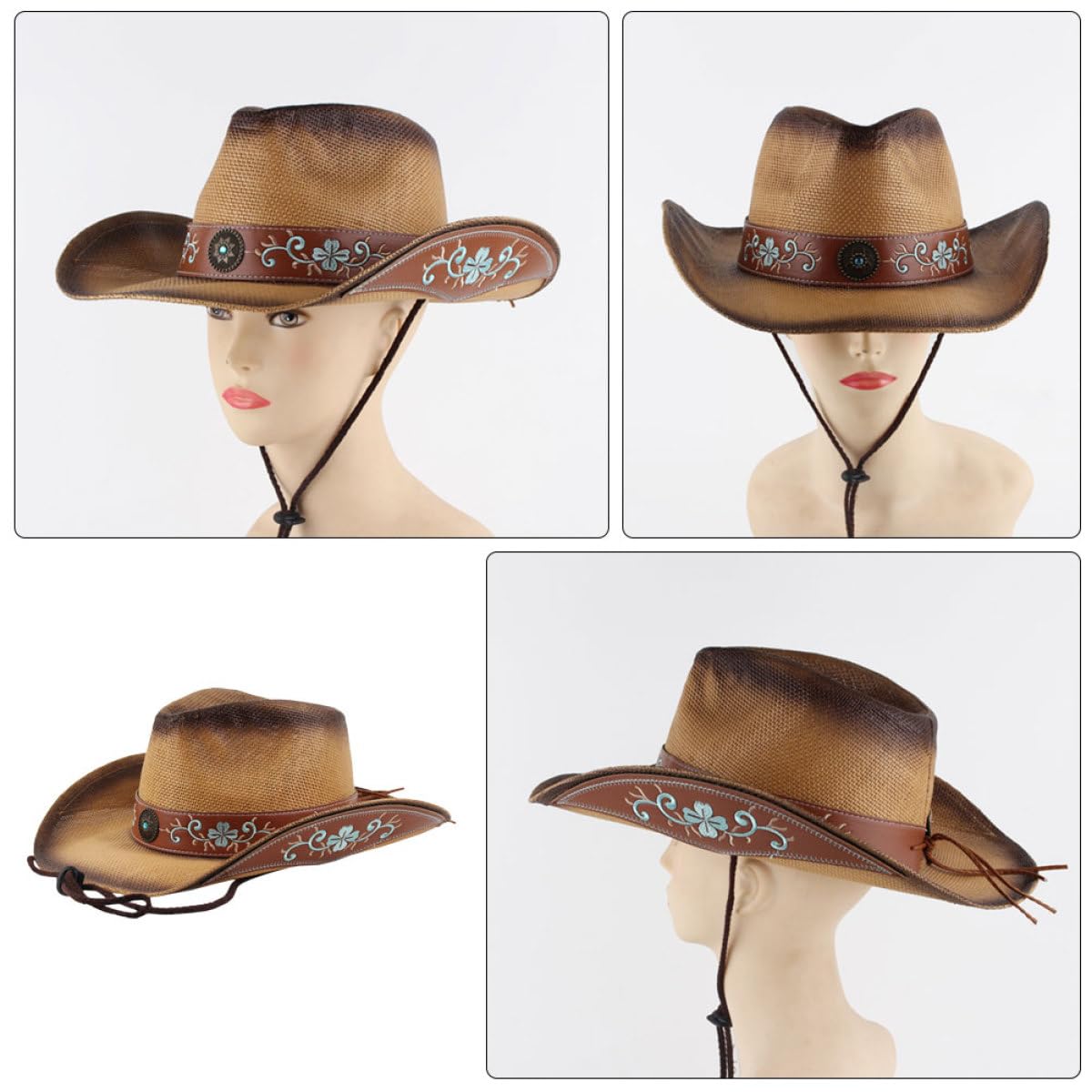 Sombrero Talla M 56-58cm de ala Ancha de Verano, para Mujer