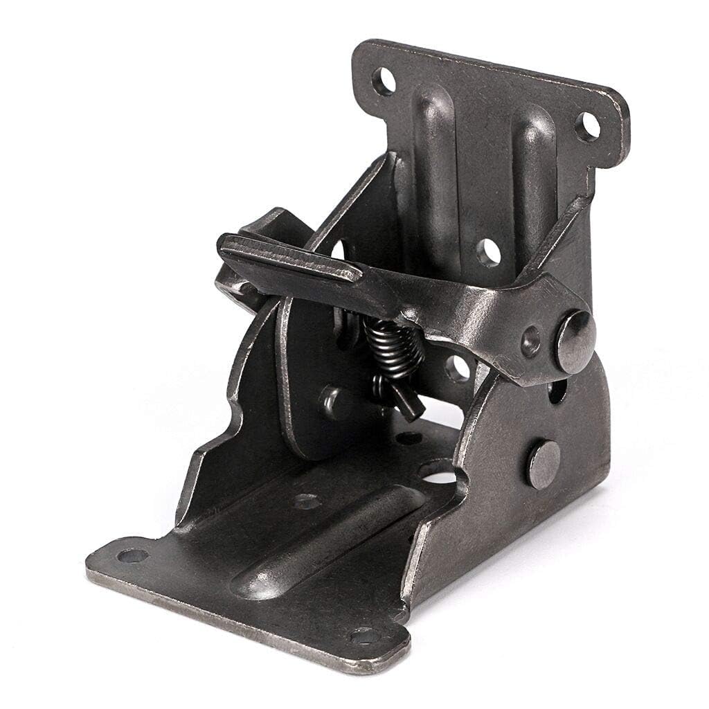 Folding Brackets, Self-Lock Hinge with Screws for Folding Table Legs, Lock Extension Support Bracket Bed Legs, Black (Folding Shelf Bracket Lock 1PCS)-image-46