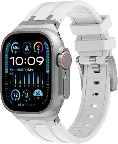 Apple Watch Band para iWatch Ultra Series, correa de reloj de silicona para hombres, diseño fresco, compatible con Apple Watch de 1.929 in, 1.772
