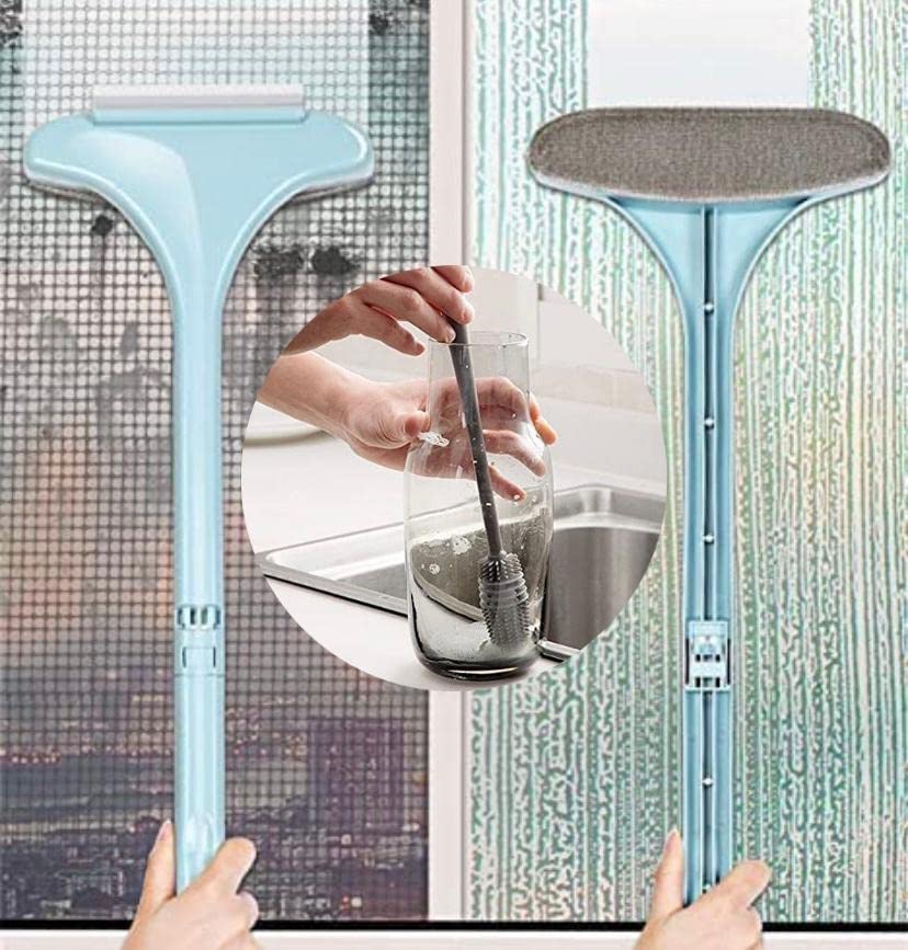 MOROVIK Bottle Cleaning Brush Silicone Long Handle for Baby Bottle, Water Bottle & Combo of Window Groove Frame Cleaning Brush and Dust Cleaning Brush(Multi) (2 In 1 Mesh Cleaning & Long Bottle Cleaning Brush) (B0BZDB5QDN) Amazon Price History, Amazon Price Tracker