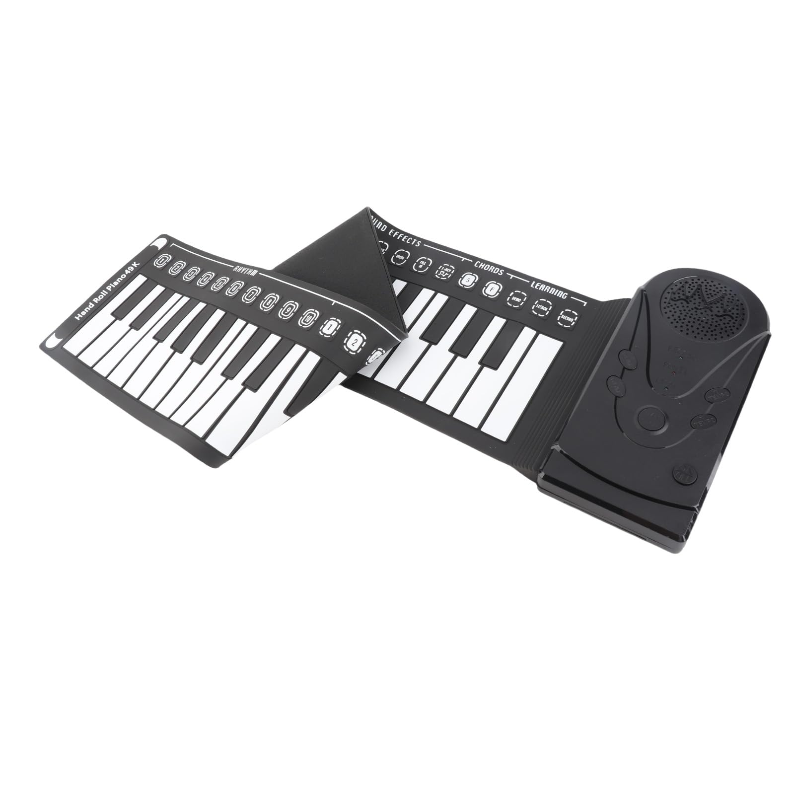 SENECESLI Piano Portatile, Controllo del Volume di 16 Livelli 49 Tasti a Rulli per all'aperto