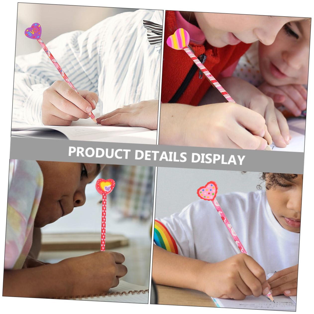 TEHAUX 3 Ensembles Crayon En Bois Hb Enfants Adultes Gamme De Crayons À Thème Faire La Fête Nouveauté Pour Le Cœur Stylo De Croquis Crayons À Dessin Pratiques Accessoires 18 Pièces * 3