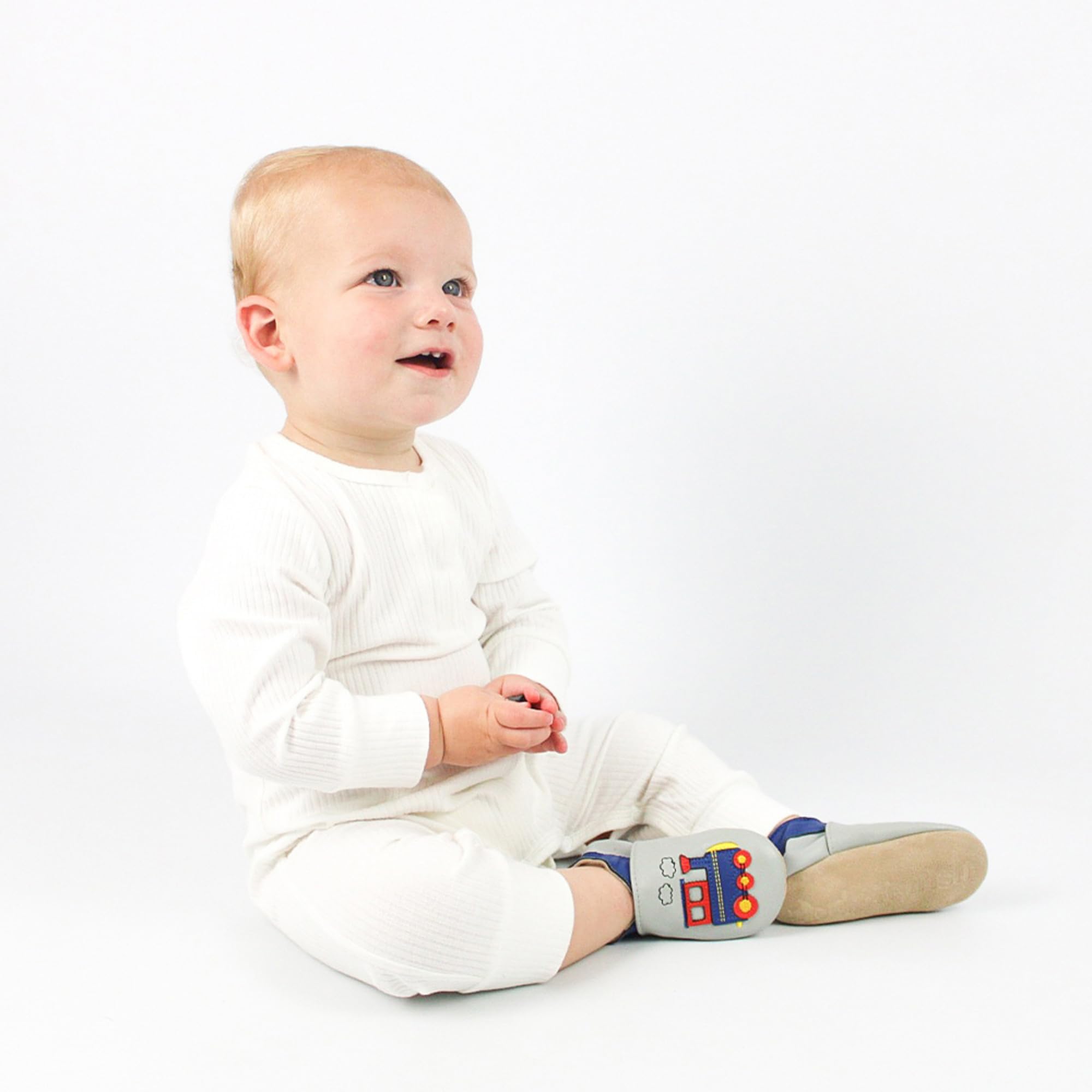 Dotty Fish Scarpe in Pelle Barefoot per Bambini, Antiscivolo, Primi Passi | Suola morbida, leggera, flessibile, traspirante, ampia zona delle dita