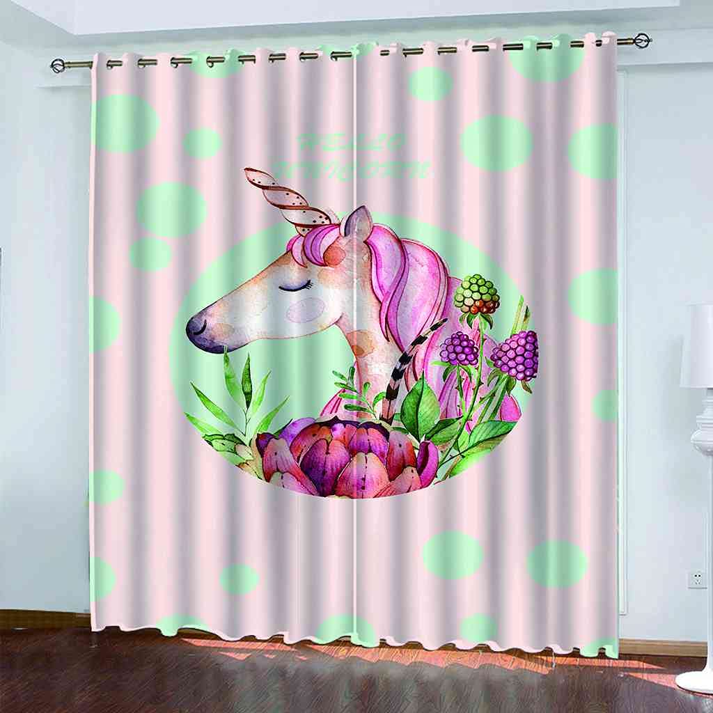 Rideau occultant poney 3D isolant thermique tissu lourd 140x160