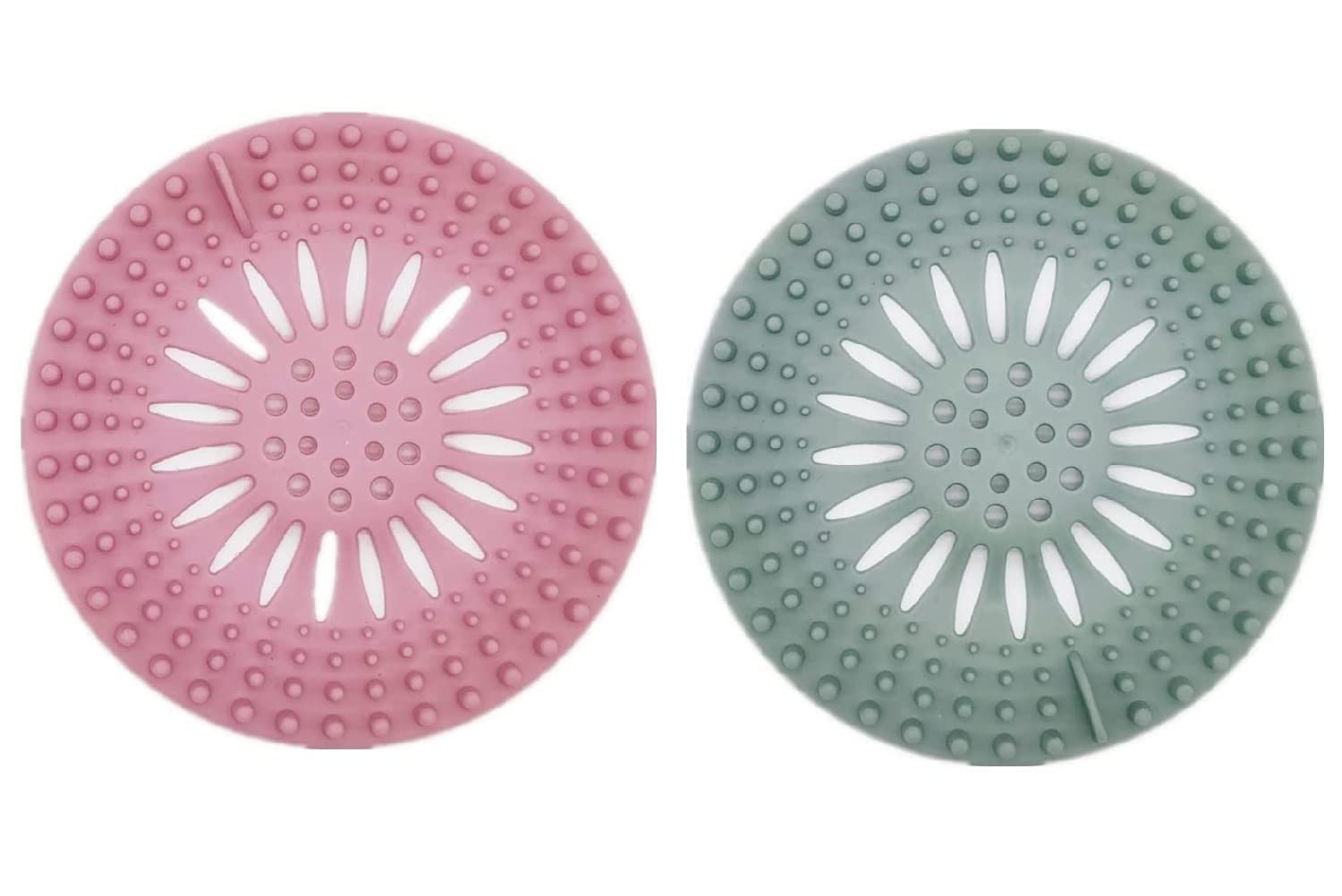 Nathgra Shower Drain Covers,Hair Catcher Durable Silicone Hair Stopper Sink Drainer, and Clean Bathroom Accessories Bathtub Drain Stopper Block Hair Trap for Shower Drain (Pack of 2) (B0BN8BYKQN) Amazon Price History, Amazon Price Tracker