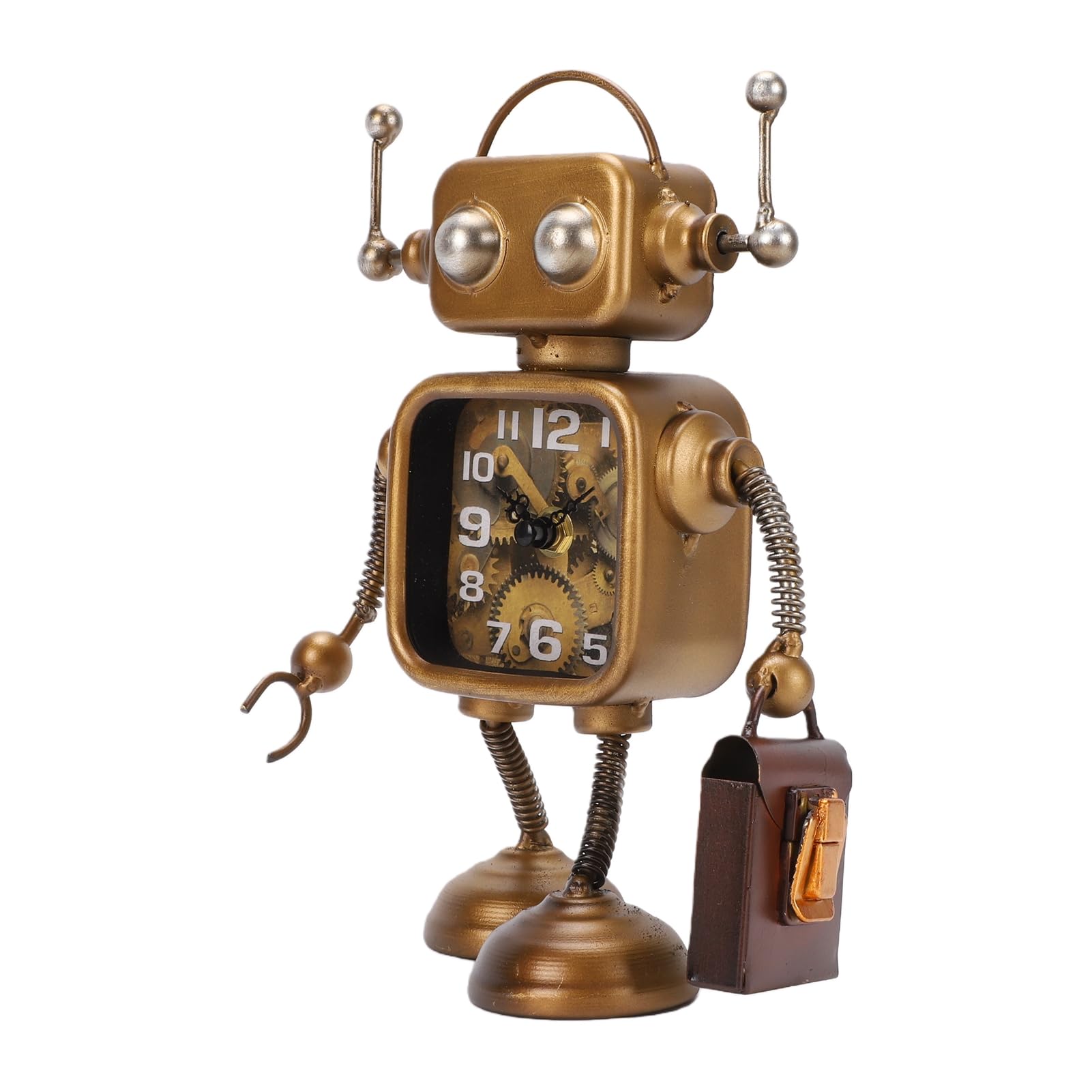 Zegar Robot, Ręcznie Wykonana Retro Dekoracja Mechaniczna Żelazo