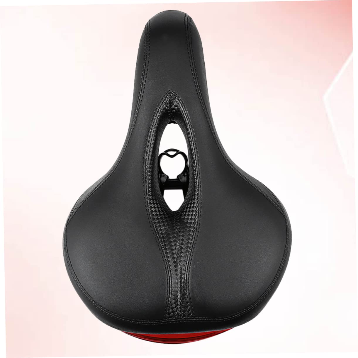 Yardwe de et pour Extérieur Chocs Intégrée Usage Les Lumière Selle Confortable en Cuir Noir avec Protection Vélo VTT sur
