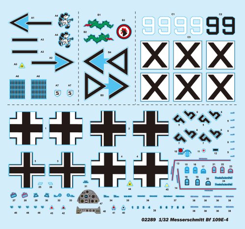 Messerschmitt BF 109E-4 Trumpeter 02289 kit de modélisme moyen détaillé - 3