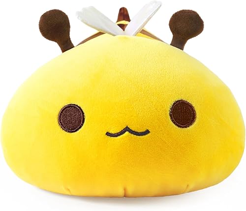 Miniatura 9 de Onsoyours Lindo peluche de abeja, suave almohada de peluche de abeja melífera para niños (amarillo, 19 pulgadas)