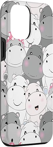 Miniatura 3 de Funda para iPhone 12 Pro Max con diseño de hipopótamo sin costuras para mujer