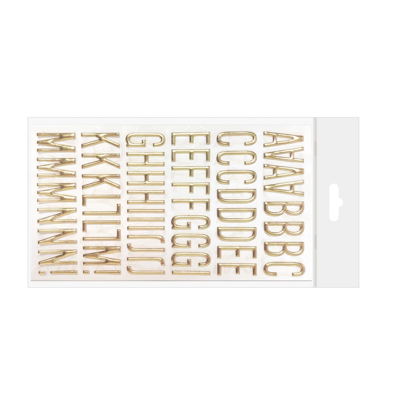 of 3 Sheets Colorful Gold Alphabets Sticker for Journals Decors and Scrapbooking Projects Golden Color Sticker Alphabets